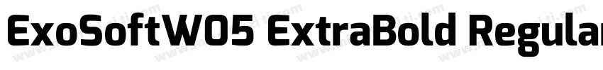 ExoSoftW05 ExtraBold Regular字体转换